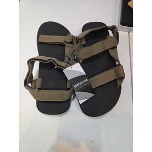 WateLves Men's Sport‎ Sandals EU 43 US 10 Olive Adjustable Outdoor Beach NWT